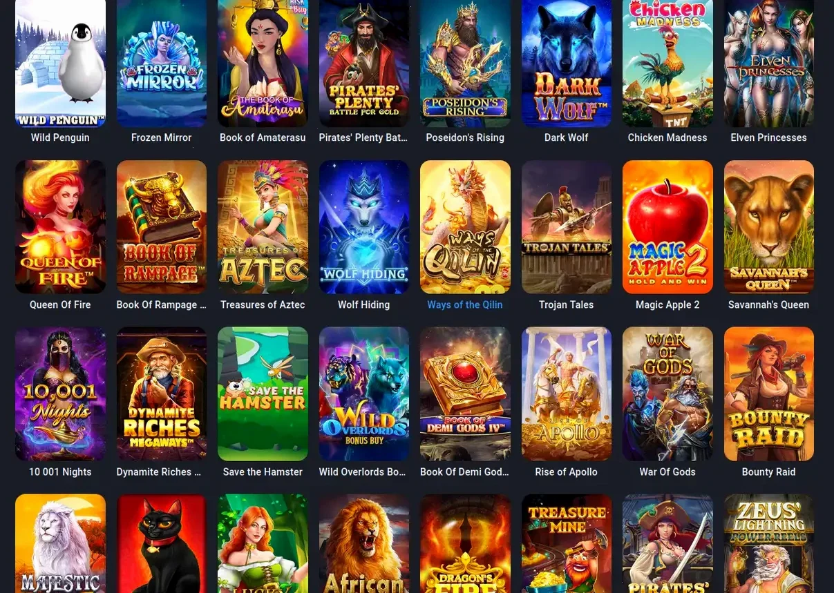 Игровой интерфейс онлайн казино Флип
